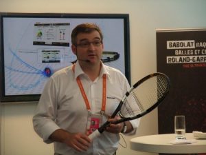 Eric Babolat presente sa concept raquette