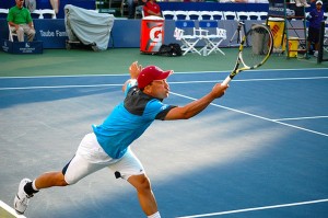 Michael Chang en grande défense Michael Chang en grande défense