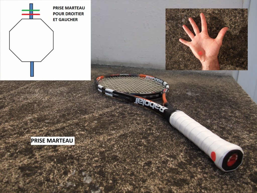 prise marteau tennis