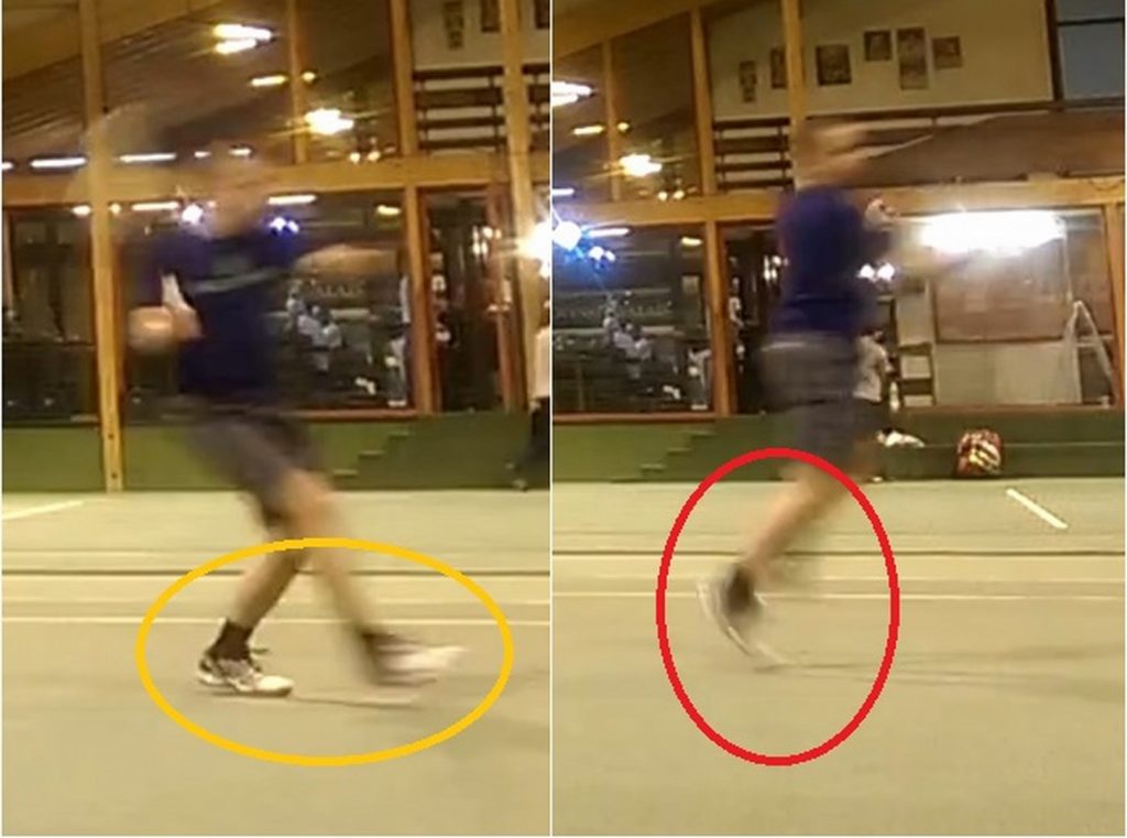 quand Yves va chercher une balle courte il se mélange un peu les pinceaux