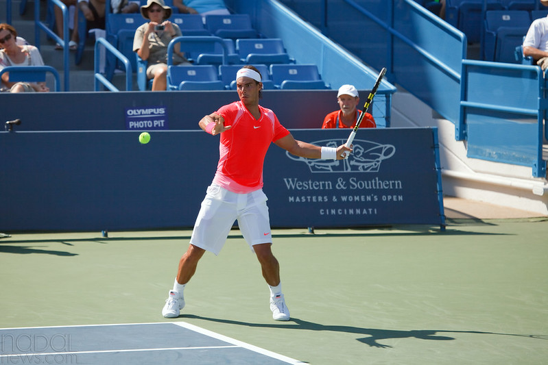 decalage coup droit extrême de Nadal